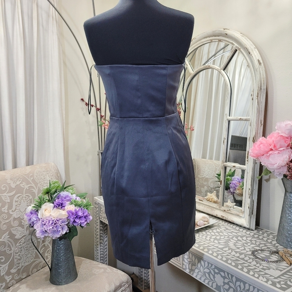 EXPRESS BEJEWELED SATIN DRESS - Picture 3 of 6